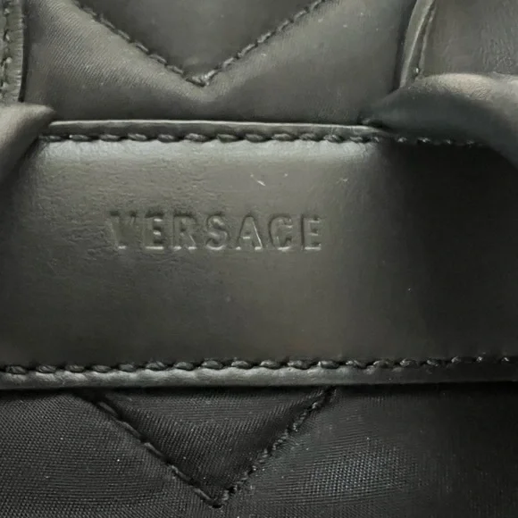 Versace Medusa Black Leather Backpack - Picture 7 of 14